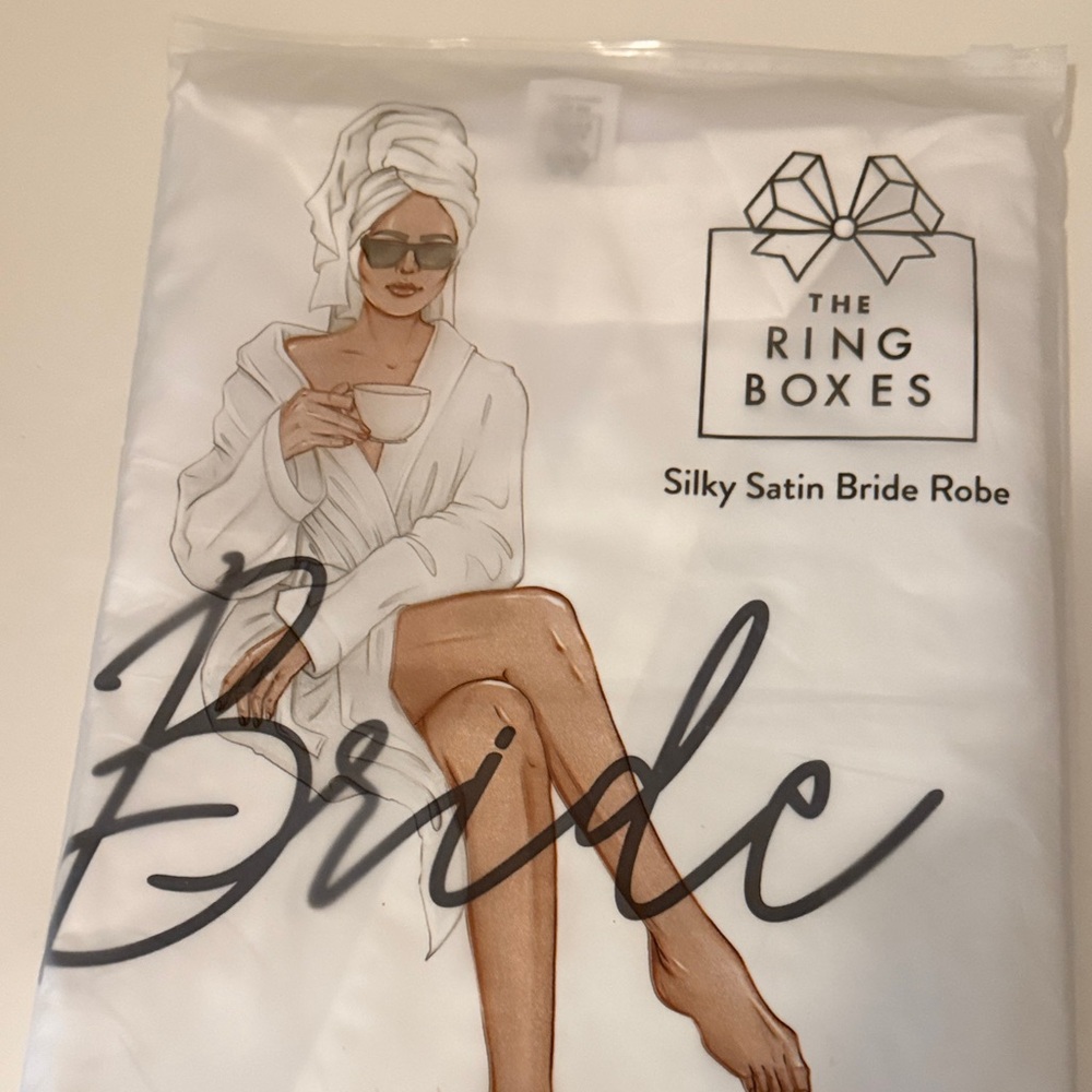 Silky Satin Bride Robe - Elegant White